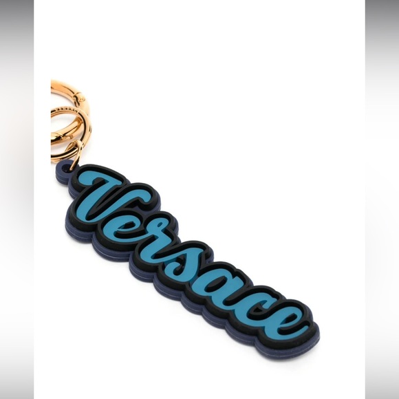 Versace Logo-Pendant Varsity Keyring - Picture 2 of 4